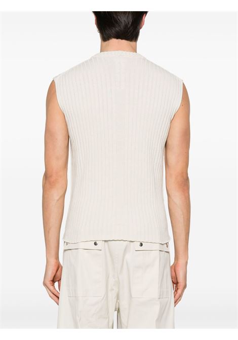 Top a coste in avorio Rick Owens - uomo RICK OWENS | RU01E5662KEC41